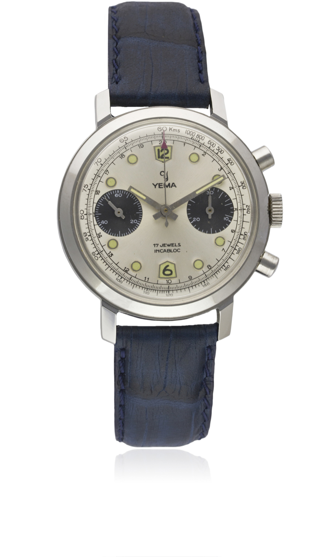 A GENTLEMAN'S STAINLESS STEEL YEMA CHRONOGRAPH WRIST WATCH  CIRCA 1970, WITH "PANDA" DIAL - Image 2 of 2