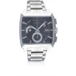 A GENTLEMAN'S STAINLESS STEEL TAG HEUER MONACO LS AUTOMATIC CHRONOGRAPH BRACELET WATCH CIRCA 2010,