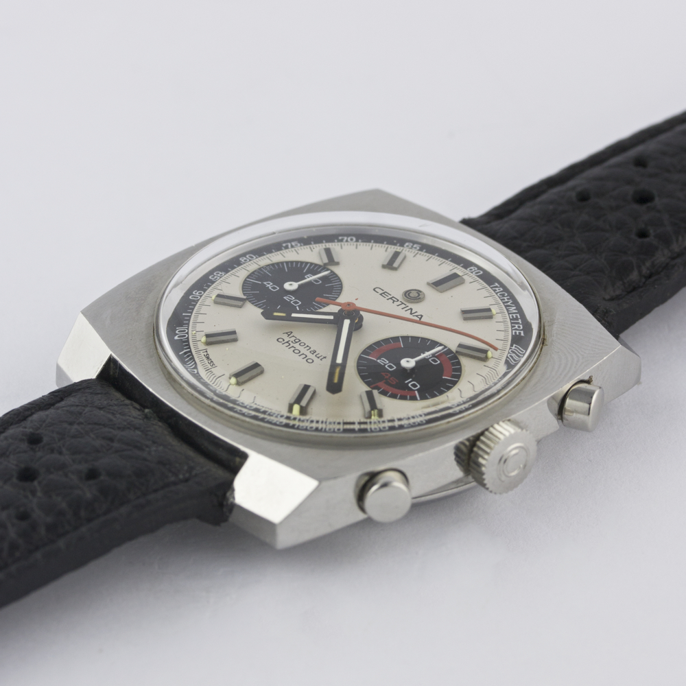 A RARE GENTLEMAN'S STAINLESS STEEL CERTINA ARGONAUT CHRONO CHRONOGRAPH WRIST WATCH CIRCA 1970, - Image 4 of 11