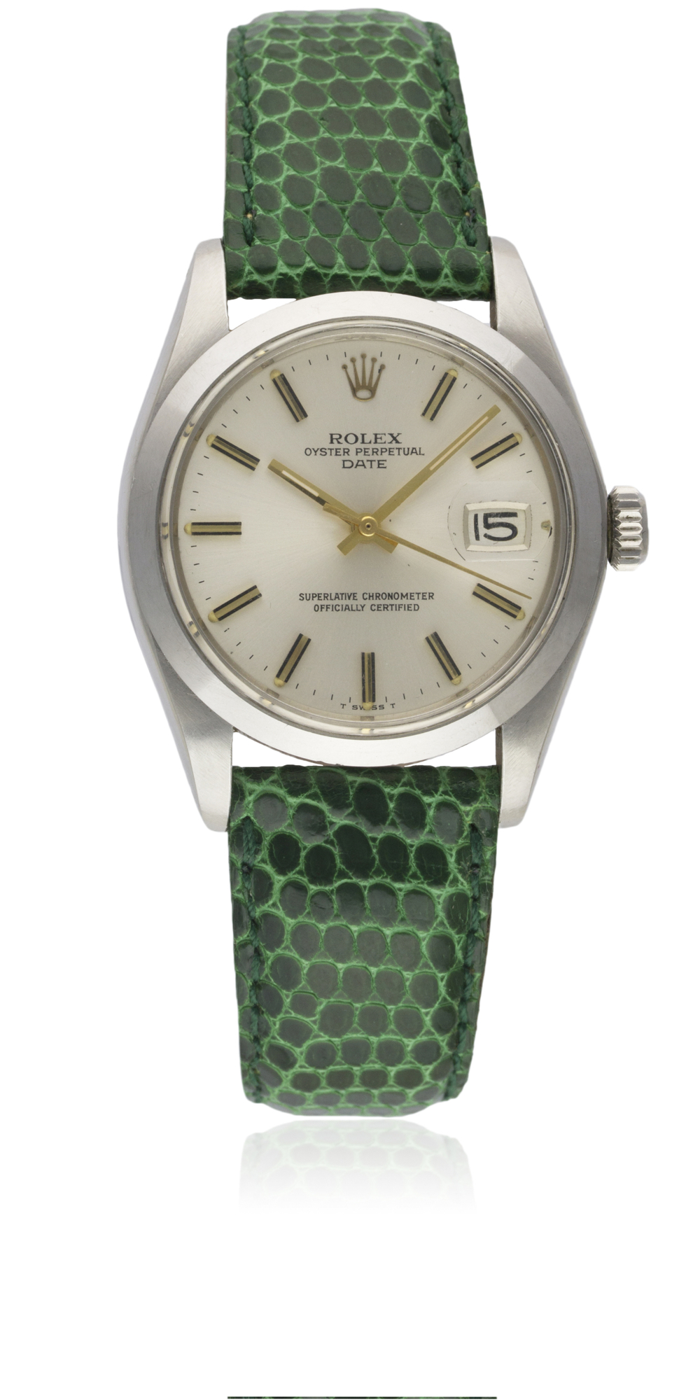 A GENTLEMAN'S STAINLESS STEEL ROLEX OYSTER PERPETUAL DATE WRIST WATCH CIRCA 1974, REF. 1500 WITH - Image 2 of 2