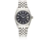 A GENTLEMAN'S STEEL & WHITE GOLD ROLEX OYSTER PERPETUAL DATEJUST BRACELET WATCH CIRCA 1968, REF.