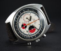 A RARE GENTLEMAN'S STAINLESS STEEL OMEGA SEAMASTER "SOCCER TIMER' CHRONOGRAPH WRIST WATCH CIRCA