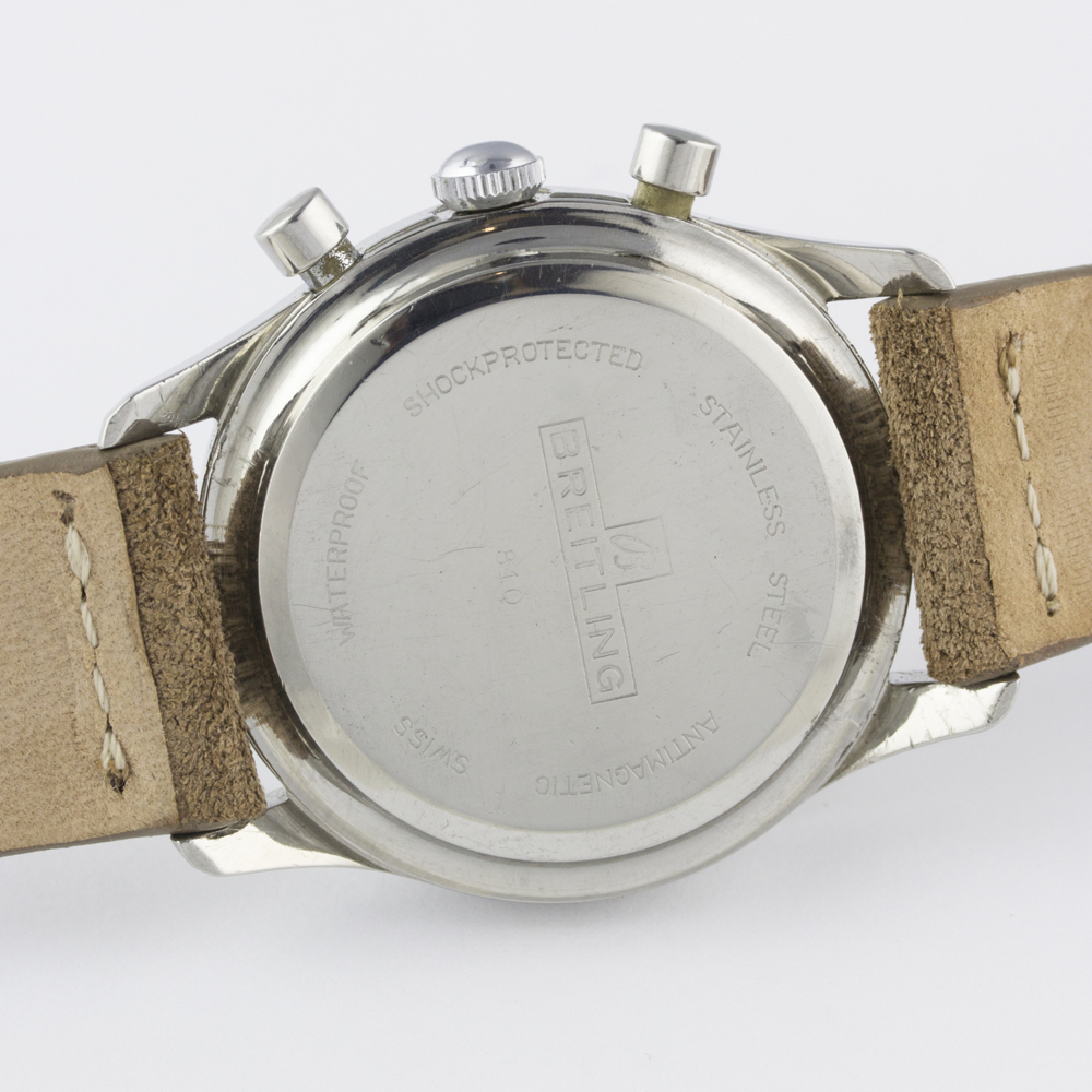 A VERY RARE GENTLEMAN'S STAINLESS STEEL BREITLING TOP TIME CHRONOGRAPH WRIST WATCH CIRCA 1964, - Image 8 of 10