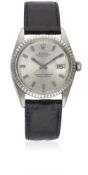 A GENTLEMAN'S STAINLESS STEEL ROLEX OYSTER PERPETUAL DATEJUST "WIDE BOY" WRIST WATCH CIRCA 1973,