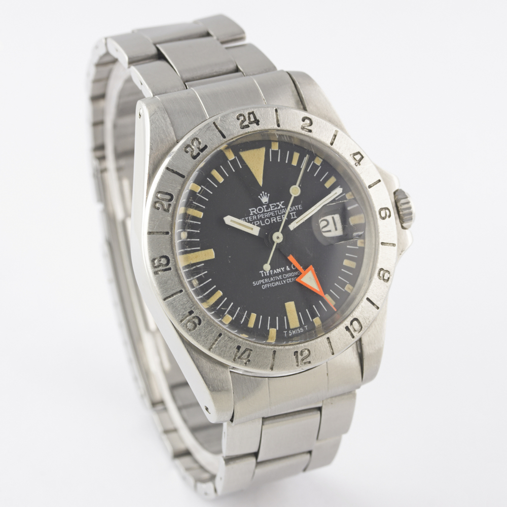 A VERY RARE GENTLEMAN'S STAINLESS STEEL ROLEX OYSTER PERPETUAL DATE EXPLORER II "ORANGE HAND" - Image 7 of 13