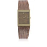 A GENTLEMAN'S 18K SOLID GOLD ROLEX CELLINI WRIST WATCH CIRCA 1980s, REF. 5071 WITH BURR WOOD DIAL