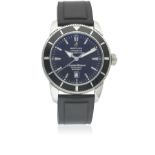 A GENTLEMAN'S STAINLESS STEEL BREITLING SUPEROCEAN HERITAGE 46 AUTOMATIC WRIST WATCH DATED 2010,