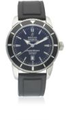 A GENTLEMAN'S STAINLESS STEEL BREITLING SUPEROCEAN HERITAGE 46 AUTOMATIC WRIST WATCH DATED 2010,