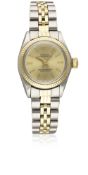 A LADIES STEEL & GOLD ROLEX OYSTER PERPETUAL BRACELET WATCH CIRCA 1970, REF. 6619 Movement: 26J,