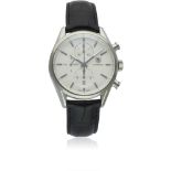 A GENTLEMAN'S STAINLESS STEEL TAG HEUER CARRERA CALIBRE 1887 AUTOMATIC CHRONOGRAPH WRIST WATCH CIRCA