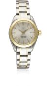 A LADIES STEEL & GOLD OMEGA SEAMASTER AQUA TERRA BRACELET WATCH  CIRCA 2003 Movement: Quartz