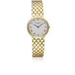 A FINE LADIES 18K SOLID GOLD PATEK PHILIPPE CALATRAVA BRACELET WATCH CIRCA 1990s, REF. 4821/1 WITH