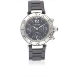 A GENTLEMAN'S STINLESS STEEL PASHA DE CARTIER SEATIMER CHRONOGRAPH BRACELET WATCH DATED 2012, REF.