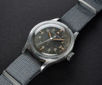 A RARE GENTLEMAN'S STAINLESS STEEL BRITISH MILITARY IWC MARK 11 RAF PILOTS WRIST WATCH DATED 1951,