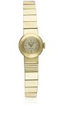 A LADIES 18K SOLID GOLD ROLEX PRECISION BRACELET WATCH CIRCA 1950s Movement: 17J, manual wind,