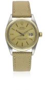 A GENTLEMAN'S STEEL & GOLD ROLEX OYSTER PERPETUAL DATEJUST WRIST WATCH CIRCA 1968, REF. 1601 WITH