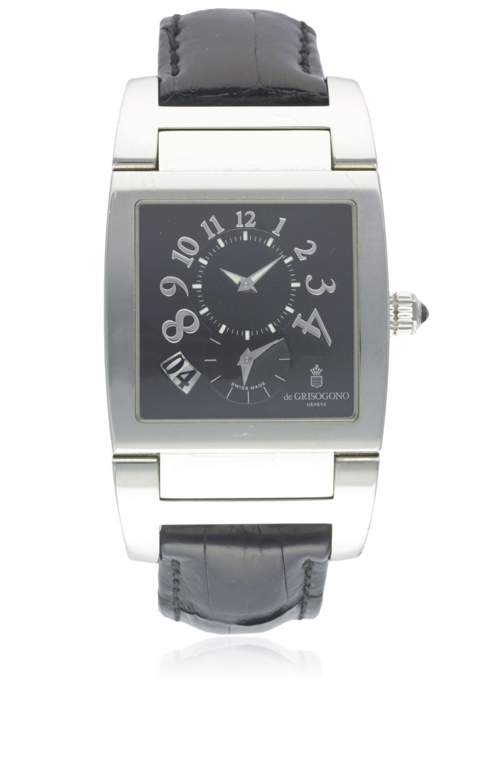 A GENTLEMAN'S STAINLESS STEEL DE GRISOGONO INSTUMENTO NO UNO WRIST WATCH CIRCA 2000s, REF. 1300-3