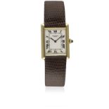 A GENTLEMAN'S 18K SOLID GOLD CARTIER PARIS TANK LOUIS MECANIQUE WRIST WATCH CIRCA 1990s, REF. 1600