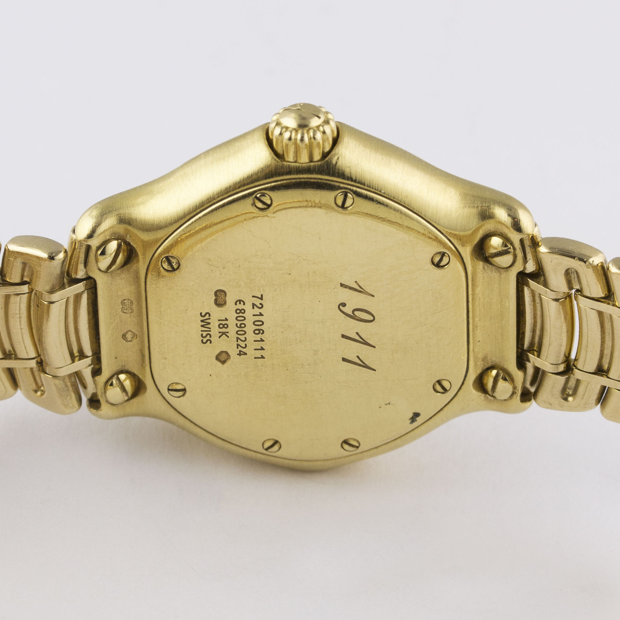 A LADIES 18K SOLID GOLD & DIAMOND EBEL 1911 BRACELET WATCH CIRCA 2000s, REF. E8090224 WITH - Image 6 of 8