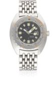 A RARE LADIES STAINLESS STEEL DOXA SUB 200 SEAMAID AUTOMATIC DIVERS BRACELET WATCH CIRCA 1970s