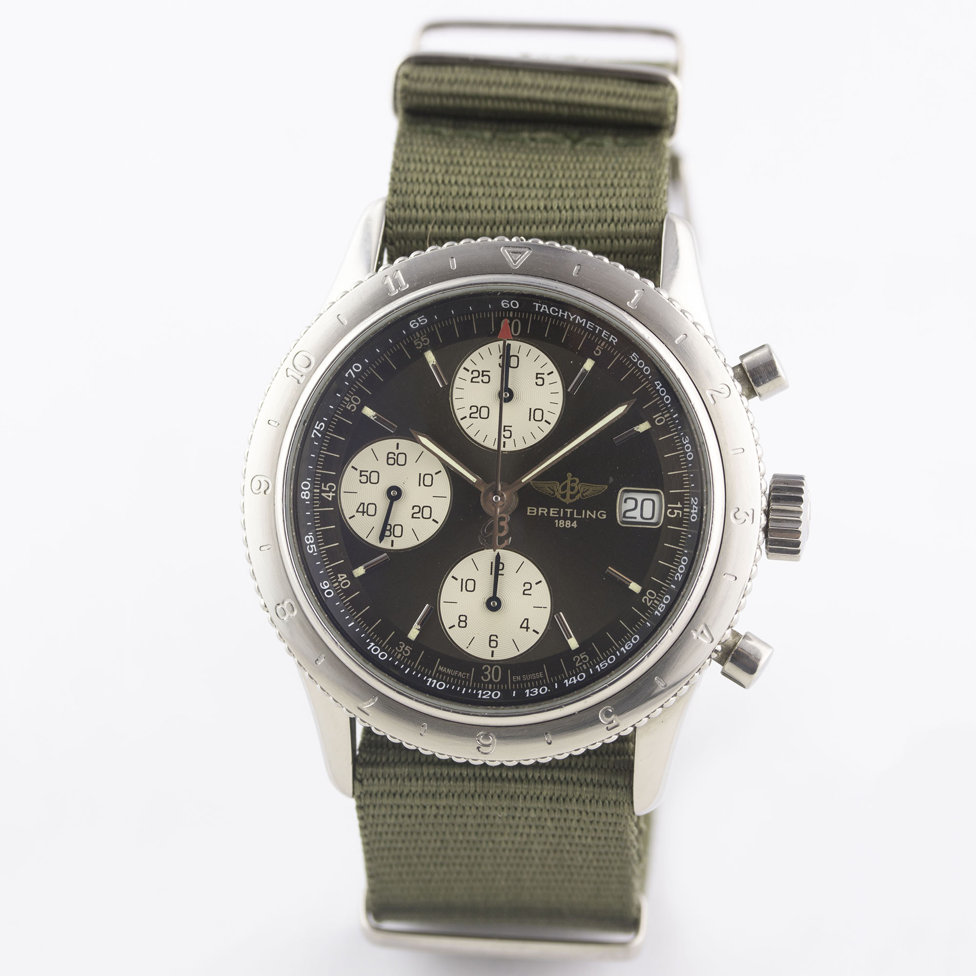 A RARE GENTLEMAN'S STAINLESS STEEL BREITLING NAVITIMER AVI AUTOMATIC CHRONOGRAPH WRIST WATCH CIRCA - Image 2 of 8