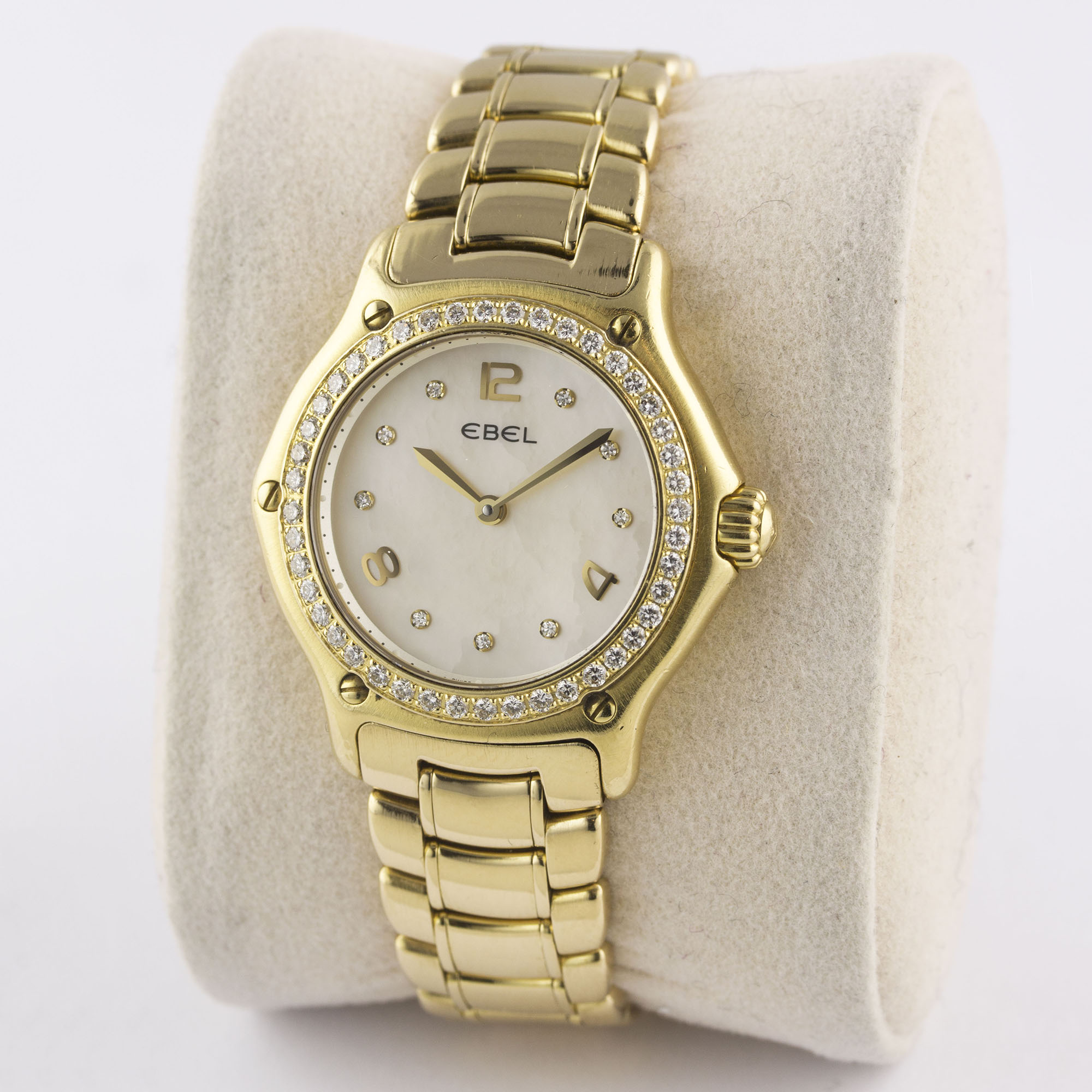 A LADIES 18K SOLID GOLD & DIAMOND EBEL 1911 BRACELET WATCH CIRCA 2000s, REF. E8090224 WITH - Image 3 of 8