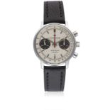 A GENTLEMAN'S JUNGHANS OLYMPIC CHRONOGRAPH WRIST WATCH CIRCA 1970, WITH "PANDA" DIAL Movement: