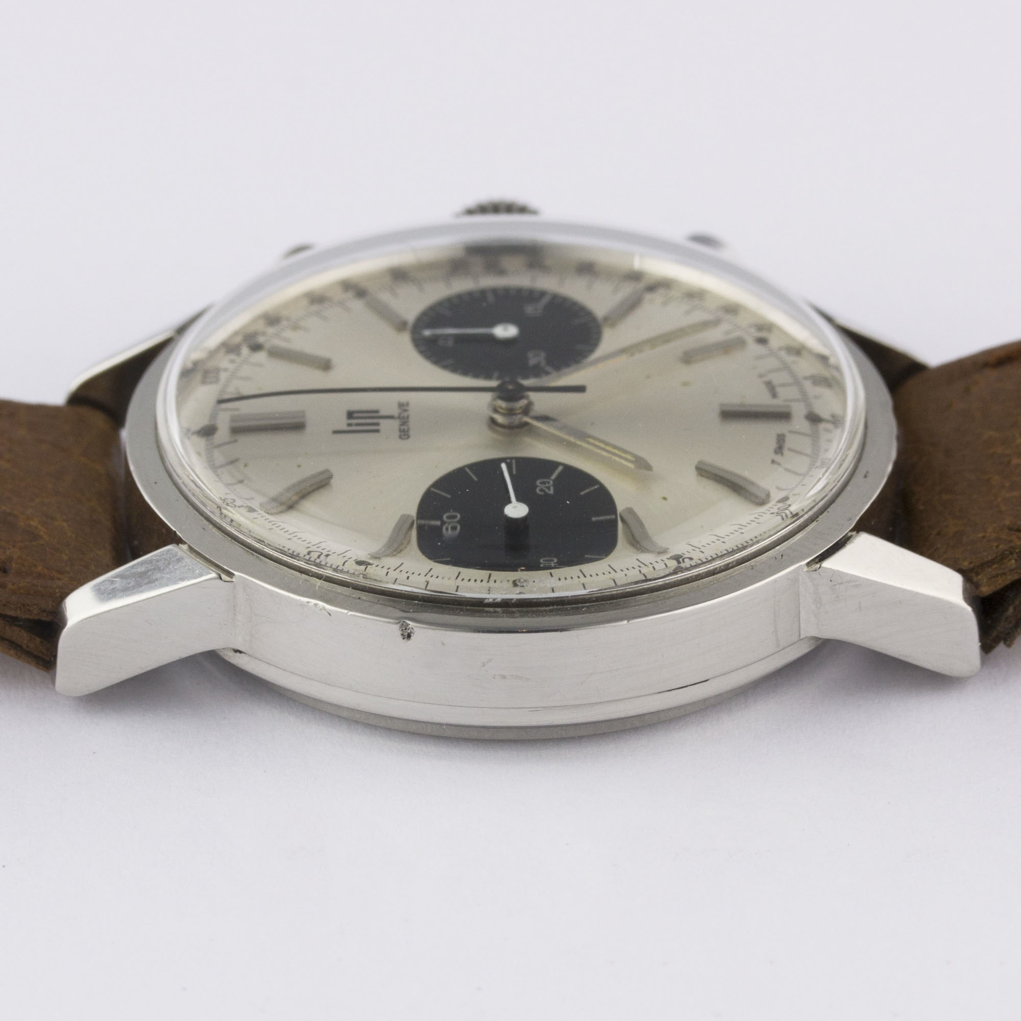 A RARE GENTLEMAN'S STAINLESS STEEL LIP "TOP TIME" CHRONOGRAPH WRIST WATCH CIRCA 1960s, WITH " - Image 8 of 8