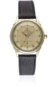 A GENTLEMAN'S STEEL & GOLD OMEGA CONSTELLATION CHRONOMETER WRIST WATCH CIRCA 1952, REF. 2652-10 SC