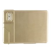 AN EXTREMELY RARE 9CT SOLID GOLD DUNHILL COMBINATION CIGARETTE CASE, WATCH & LIGHTER CIRCA 1928, ONE