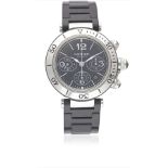 A GENTLEMAN'S STAINLESS STEEL PASHA DE CARTIER SEATIMER CHRONOGRAPH BRACELET WATCH DATED 2012,