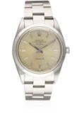 A GENTLEMAN'S STAINLESS STEEL ROLEX OYSTER PERPETUAL AIR KING PRECISION BRACELET WATCH CIRCA 1995,