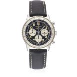 A GENTLEMAN'S STAINLESS STEEL BREITLING NAVITIMER 92 AUTOMATIC CHRONOGRAPH WRIST WATCH DATED 1997,