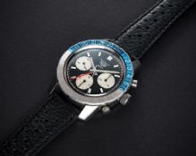 A VERY RARE GENTLEMAN'S STAINLESS STEEL HEUER AUTAVIA GMT CHRONOGRAPH WRIST WATCH  CIRCA 1968,