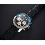 A VERY RARE GENTLEMAN'S STAINLESS STEEL HEUER AUTAVIA GMT CHRONOGRAPH WRIST WATCH  CIRCA 1968,