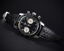 A RARE GENTLEMAN'S STAINLESS STEEL HEUER AUTAVIA CHRONOGRAPH WRIST WATCH  CIRCA 1970, REF. 7763C