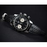 A RARE GENTLEMAN'S STAINLESS STEEL HEUER AUTAVIA CHRONOGRAPH WRIST WATCH  CIRCA 1970, REF. 7763C