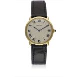 A GENTLEMAN'S 18K SOLID GOLD CARTIER RONDE LOUIS MECANIQUE WRIST WATCH CIRCA 2000, REF. 0900 1