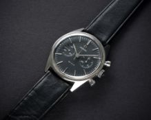 A RARE GENTLEMAN'S STAINLESS STEEL OMEGA DE VILLE CHRONOGRAPH WRIST WATCH CIRCA 1968, REF. 145.017