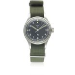 A GENTLEMAN'S STAINLESS STEEL BRITISH MILITARY SMITHS WRIST WATCH DATED 1969 Movement: 17J, manual