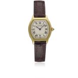 A LADIES 18K SOLID GOLD CARTIER TORTUE WRIST WATCH CIRCA 1990s Movement: Quartz, signed Cartier.