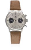 A RARE GENTLEMAN'S STAINLESS STEEL LIP "TOP TIME" CHRONOGRAPH WRIST WATCH CIRCA 1960s, WITH "