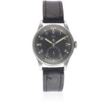 A RARE GENTLEMAN'S STAINLESS STEEL BRITISH MILITARY IWC MARK 10 W.W.W. WRIST WATCH CIRCA 1940s, PART