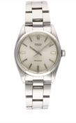 A GENTLEMAN'S STAINLESS STEEL ROLEX OYSTER PRECISION BRACELET WATCH CIRCA 1974, REF. 6426