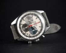 A VERY RARE GENTLEMAN'S STAINLESS STEEL ZENITH EL PRIMERO AUTOMATIC CHRONOGRAPH WRIST WATCH CIRCA