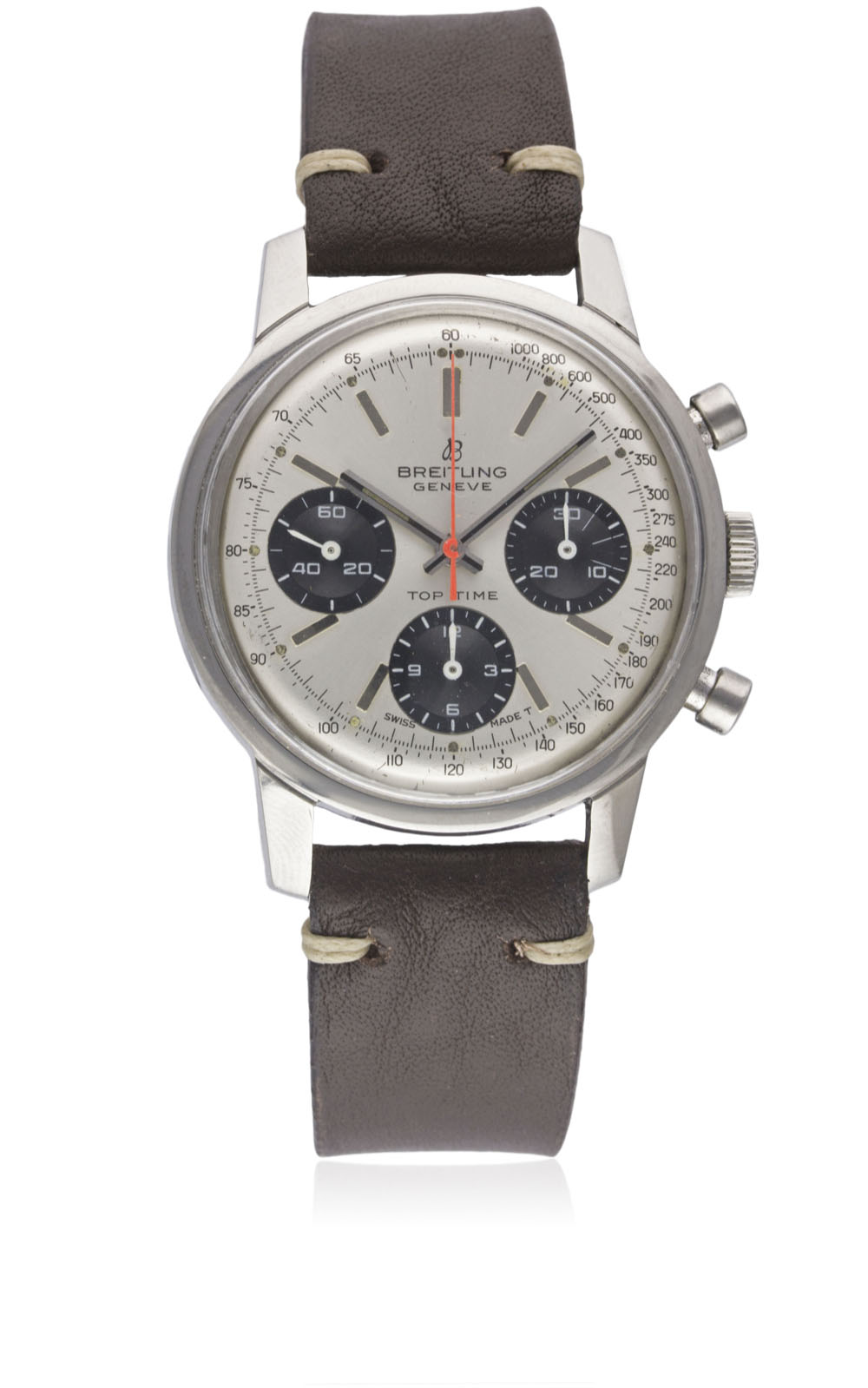 A RARE GENTLEMAN'S STAINLESS STEEL BREITLING TOP TIME CHRONOGRAPH WRIST WATCH CIRCA 1969, REF. 810 - Image 2 of 2