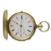 AN EXTREMELY RARE GENTLEMAN'S 18K SOLID GOLD GRANDE SONNERIE QUARTER REPEATER DETENT CHRONOMETER