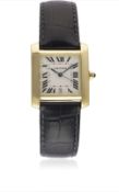 A GENTLEMAN'S 18K SOLID GOLD CARTIER TANK FRANCAISE AUTOMATIC WRIST WATCH CIRCA 2000s, REF. 1840