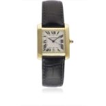 A GENTLEMAN'S 18K SOLID GOLD CARTIER TANK FRANCAISE AUTOMATIC WRIST WATCH CIRCA 2000s, REF. 1840