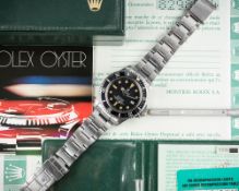 A RARE GENTLEMAN'S STAINLESS STEEL ROLEX OYSTER PERPETUAL DATE SEA DWELLER "TRIPLE SIX" BRACELET